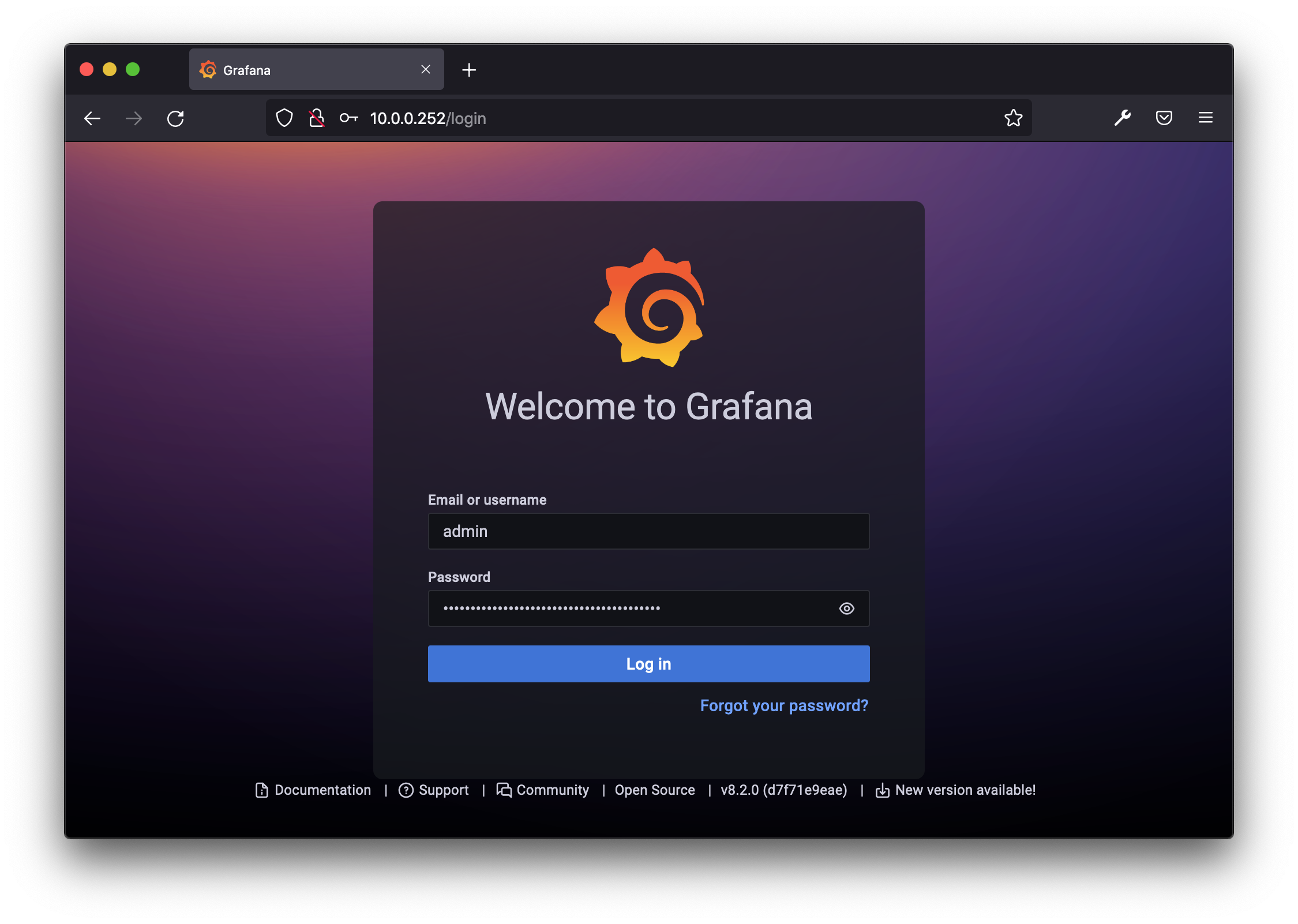 Grafana Login